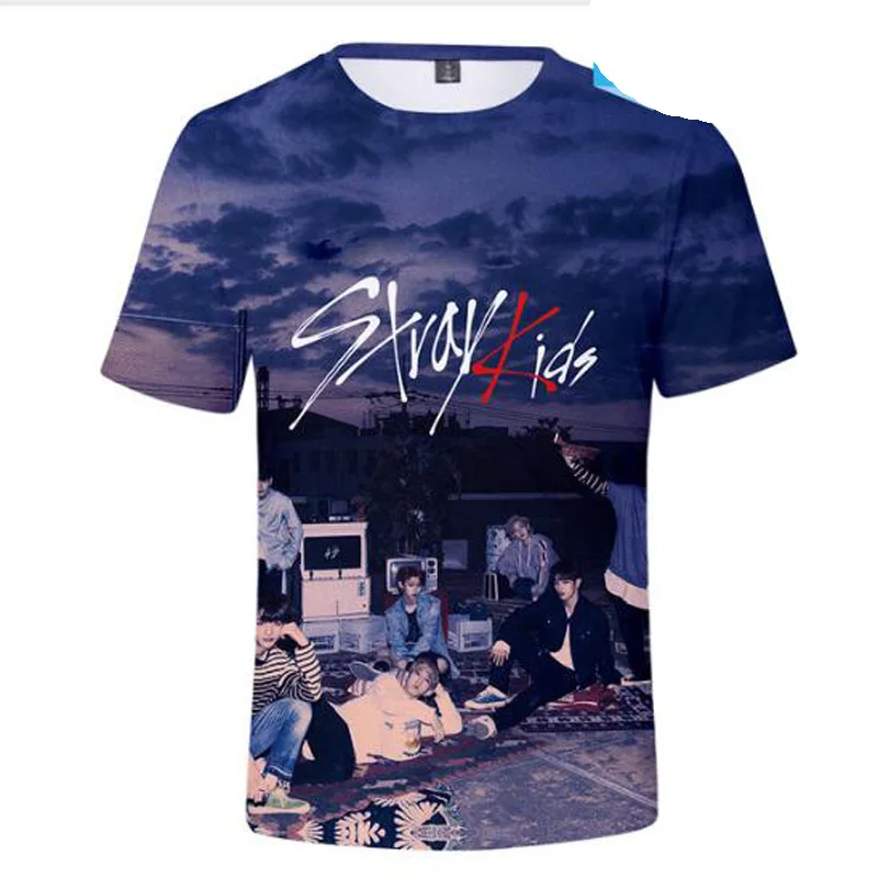 K POP KPOP fără stăpân Copii Album 3D Tricou MINHO JISUNG WOOJIN CHANGBIN FELIX StrayKids T-Shirt Femei Tricou Tricou K-POP Haine 1