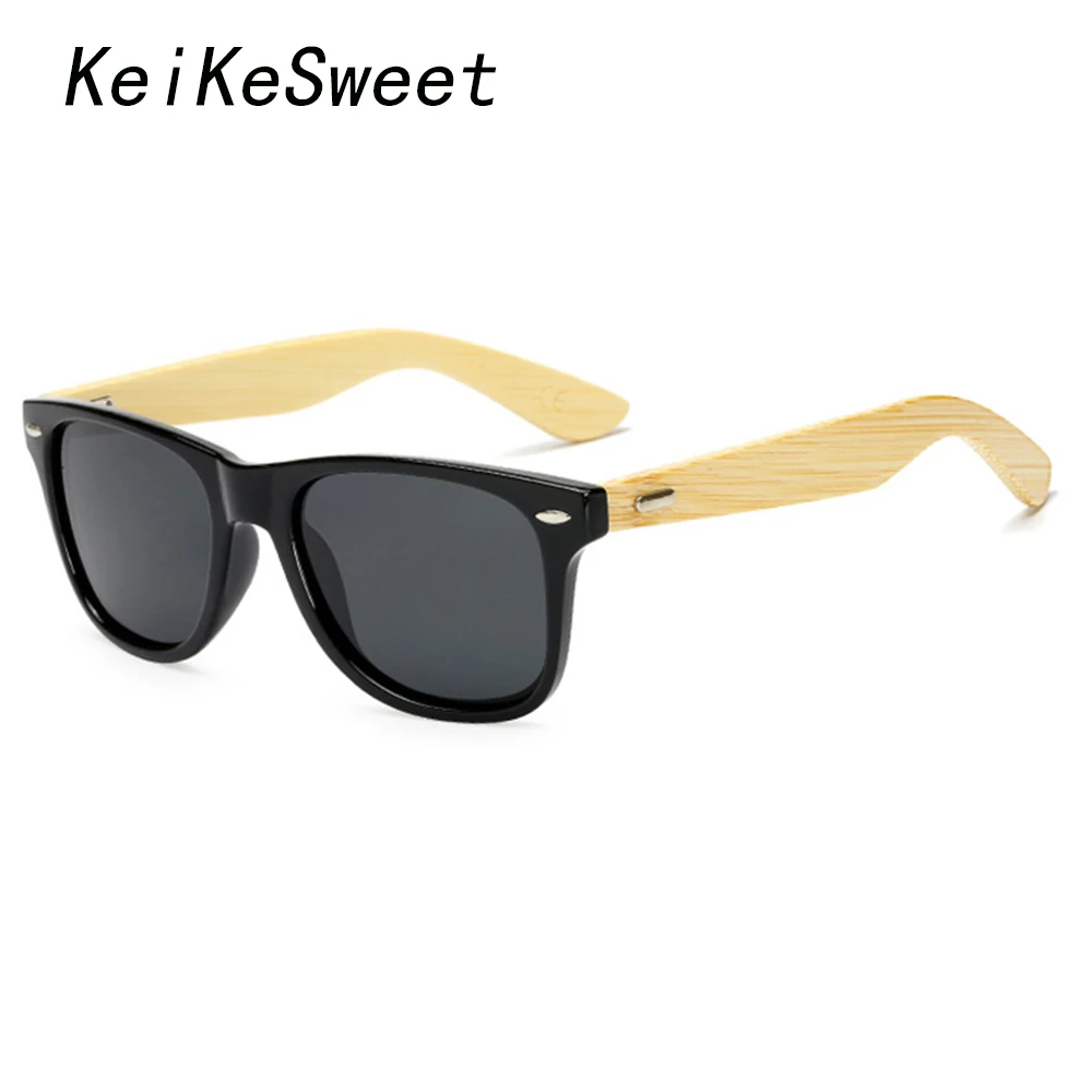 KeiKeSweet Polarizate De Brand Designer De Bambus, Lemn De Epocă În Aer Liber Ochelari De Soare Barbati Femei Moda Razele Sport Cool Ochelari De Soare Top 1