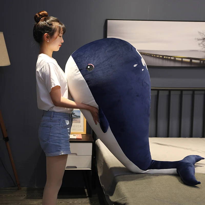 KUY Fierbinte Huggable Lovley Super Moale Rechin Uriaș de Pluș Balenă de Pluș Animale Ocean Kawaii mare Papusa Jucării de Desene animate copii de Jucarie Cadou 1
