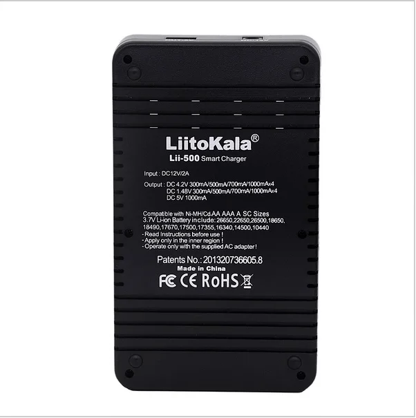 LiitoKala lii-500 LCD de 3.7 V/1.2 V AA/AAA 18650/26650/16340/14500/18500 Încărcător de Baterie cu ecran+12V2A adaptor lii500 5V1A 1
