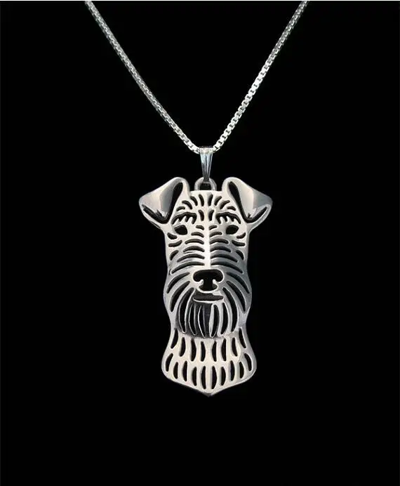 Manual Terrier Irlandez pandantiv cravată Colier pentru femei fete Iubitorii de animale de Companie Cadou de animale drăguț câine farmec bijuterii 1