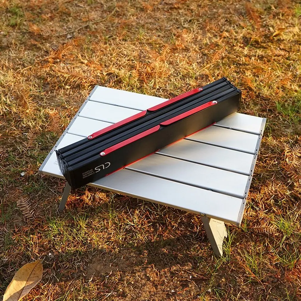 Mini Folding Tabelul De Grătar În Aer Liber Camping Cort De Uz Casnic Pat Pliabil Calculator De Birou Din Aluminiu Pliere Masă 1