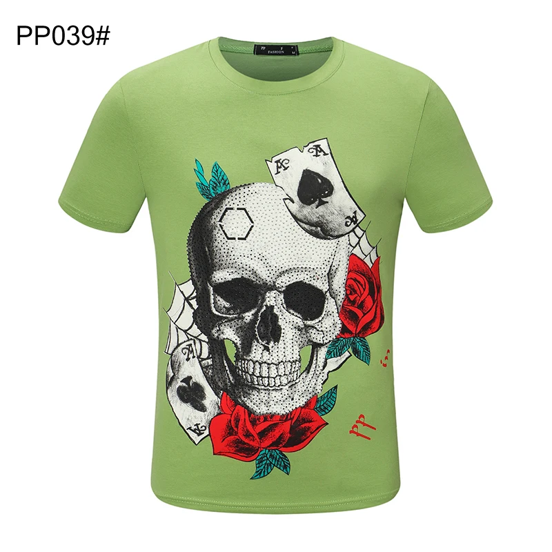 Modă de Culoare Solidă tricou Barbati Sport cu mânecă Scurtă T-shirt de Sus Strada Hip-hop Stil 3D Imprimate Plein Craniu T-shirt Scurt 1