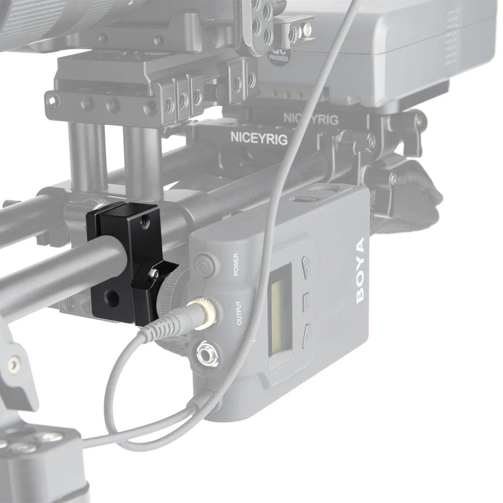 NICEYRIG Rece Pantof Rod Rig mini Hot Shoe Mount pentru 15mm Tijă de Prindere DSLR Cușcă Camera Rig Lumina Monitor cu Suport Video Feroviar dslr 1
