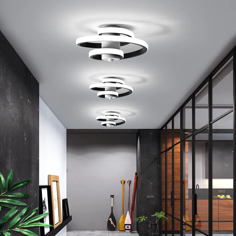 Noi Moderne Spirală LED Lumini Plafon Pentru Coridor, Culoar Scara Bedroom Villa Bucătărie de Iluminat de Interior Decorativ Simplu Lămpi 1