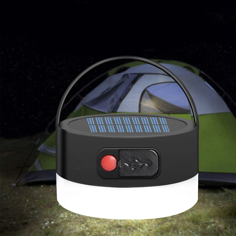 Nou 8 Led-uri Solara Camping-Lumina de Încărcare USB Portabil de Lumină în aer liber rezistent la apa Rotund Cort de Lumină Lampă Picătură de Transport maritim 1