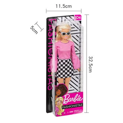 Original Păpuși Barbie Marca pink lady FXL44 Fashionista Papusa Fata Copii Cadou de Ziua Papusa bonecas Stil de Moda pentru Copii 1
