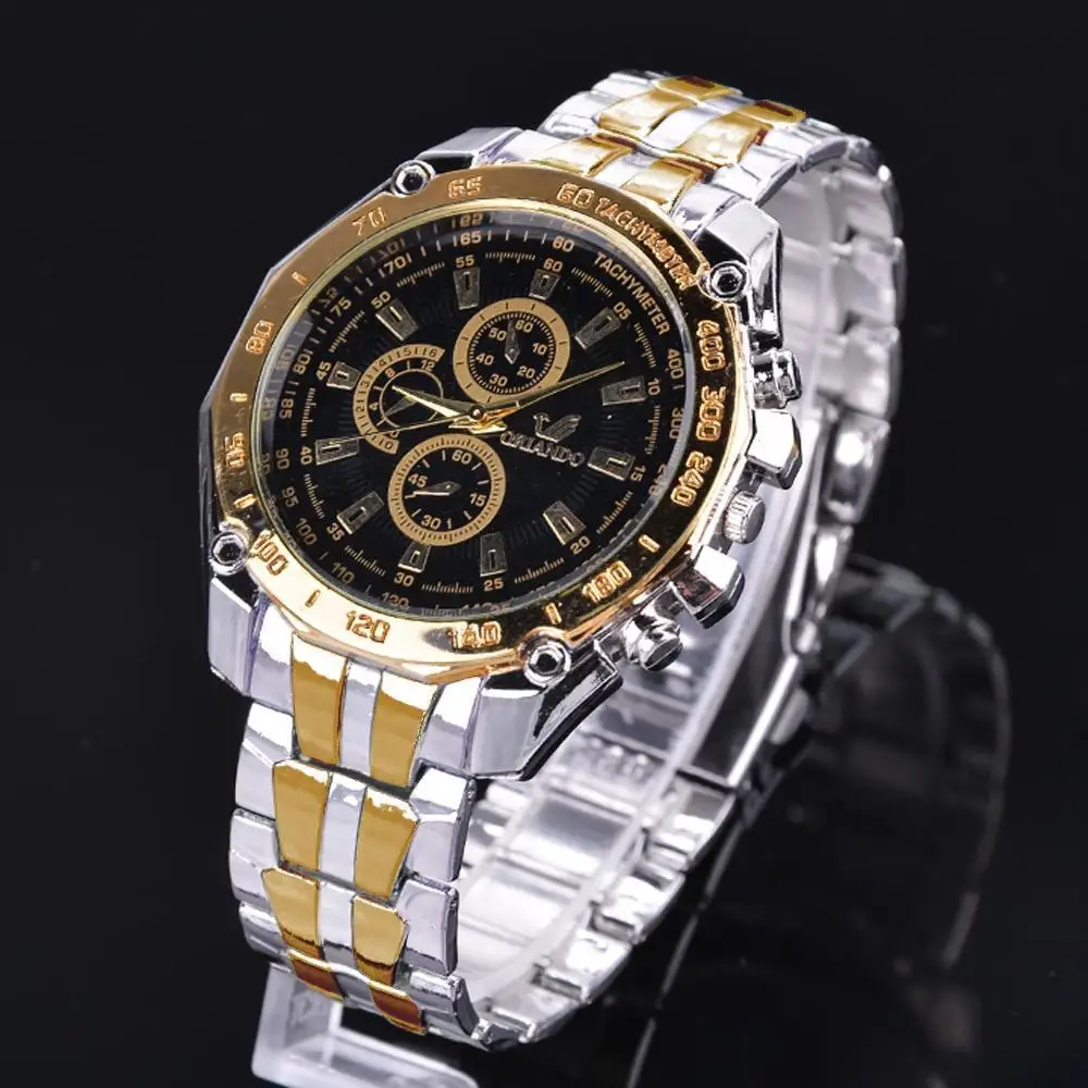 ORLANDO Ceasuri Bărbați Ceasuri de Aur din Oțel Inoxidabil Cuarț de Afaceri de Lux Ceasuri Barbati, administrat de omul relogio masculino reloj hombre 1