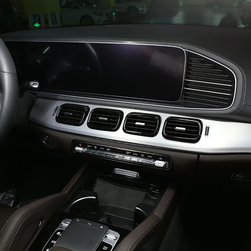 Pentru Mercedes Benz GLE GLS Clasa W167 X167 2020 ABS Negru Lucios Consola Centrala de Evacuare a Aerului Cadru Trim Accesorii 1