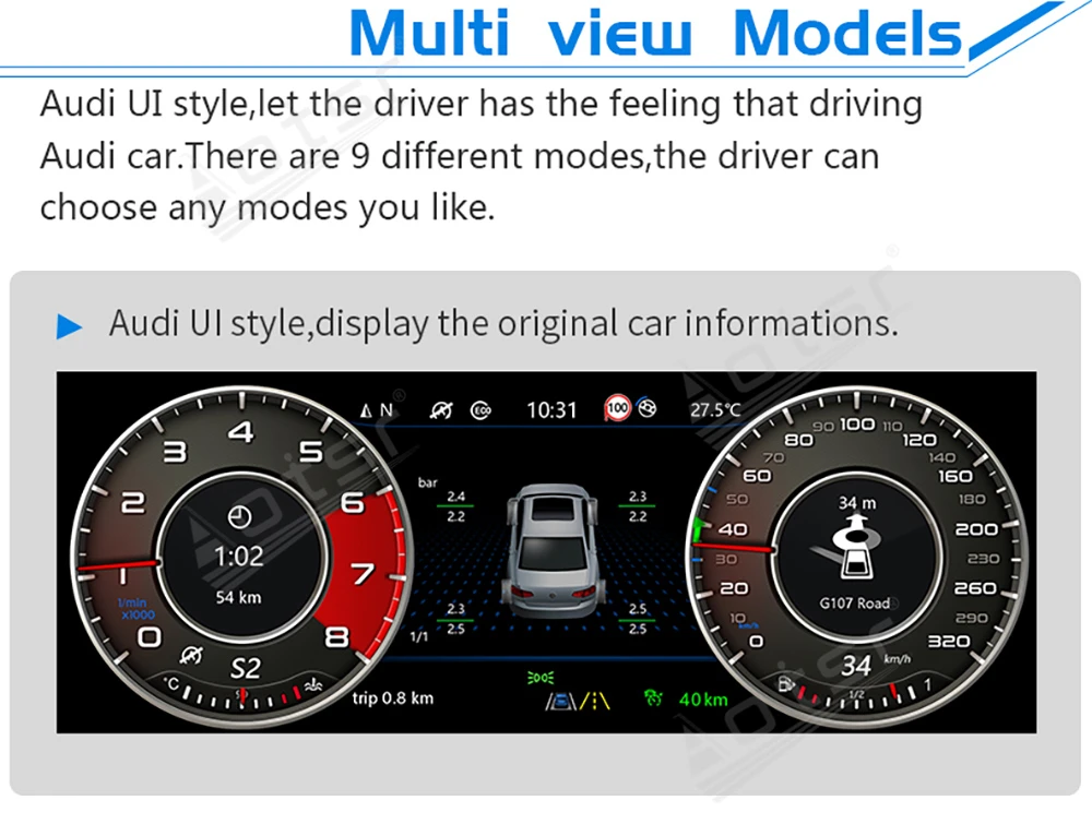 Pentru VW PASSAT B8 CC golf 7 GTI Varianta Auto LCD Panoul de bord tablou de Bord Înlocuire Divertisment Multimedia Inteligent 1