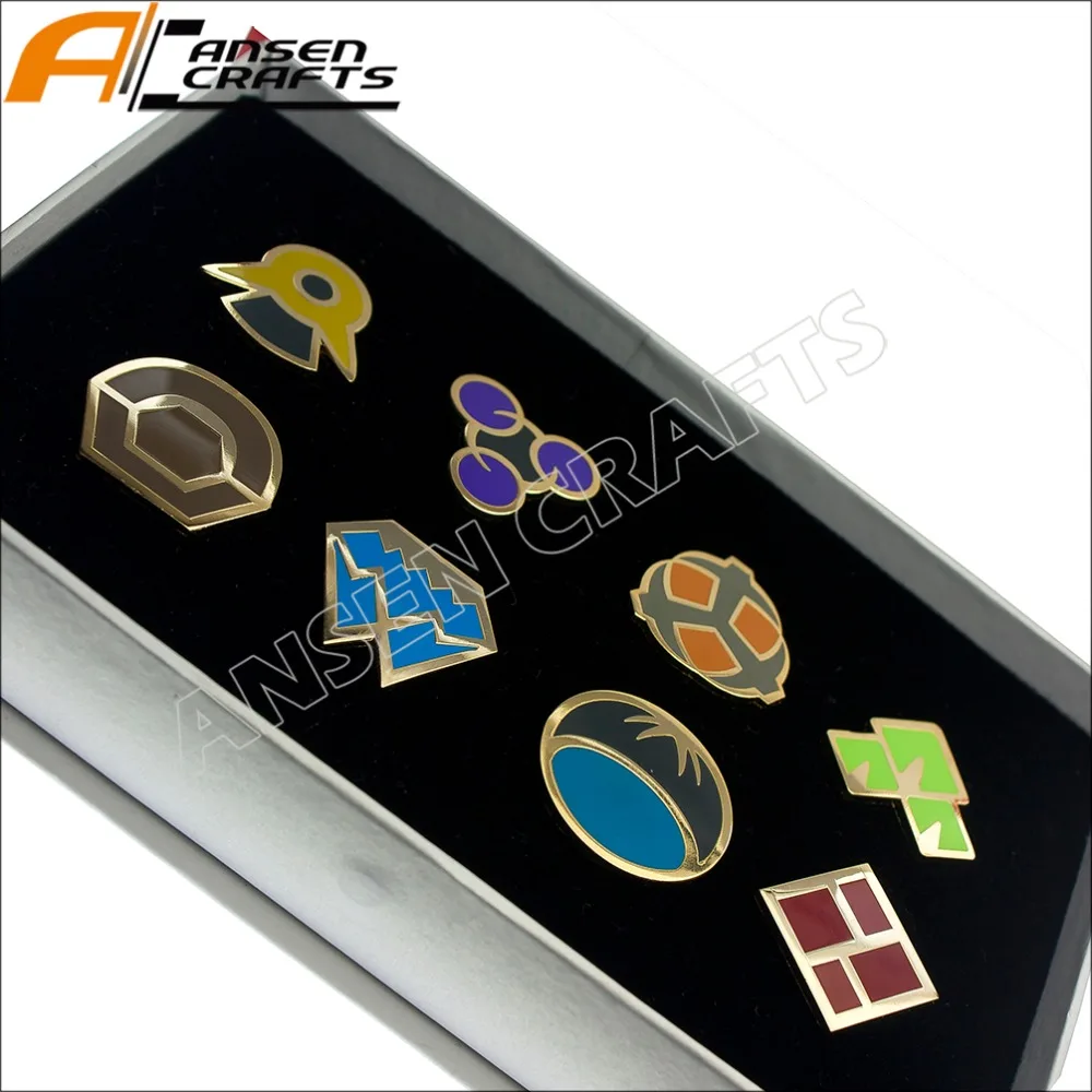 Pokemon Sport Sinnoh Gen4 Complet 8 Elemente Pin Badge 1