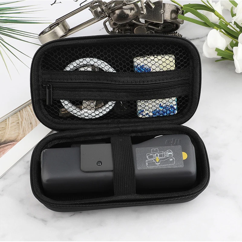 Portabil mini sac de Depozitare rezistent la apa caz de Protecție PU Cutie Cu șnur Pentru DJI Osmo de Buzunar Portabile Gimbal Accesorii aparat de Fotografiat 1
