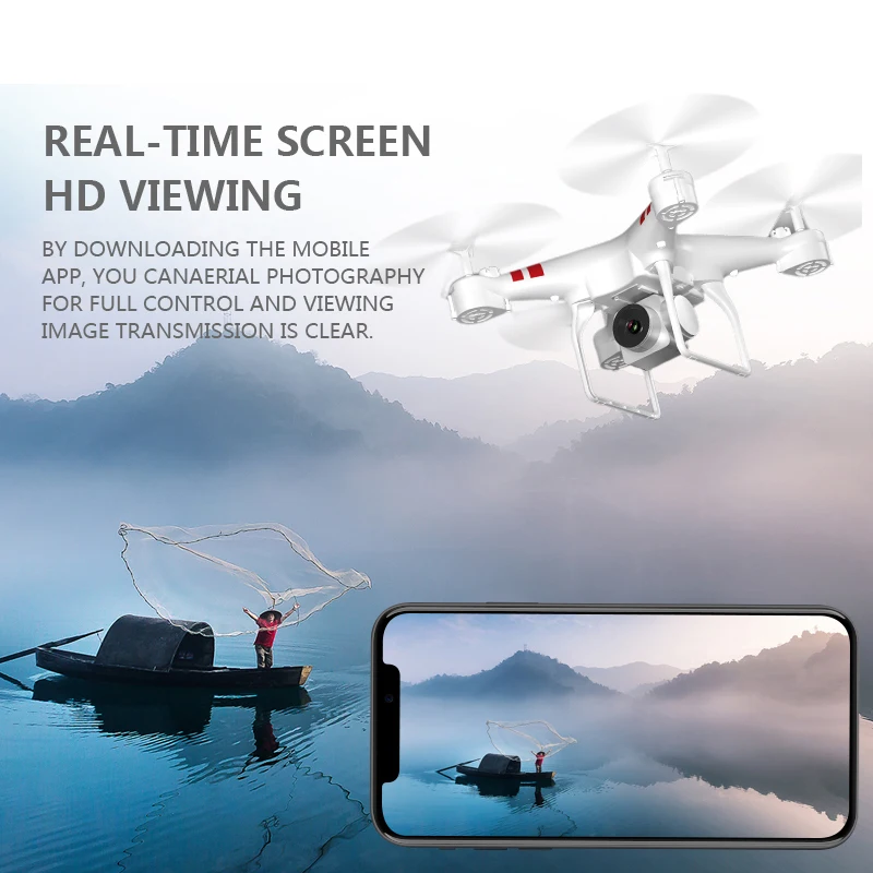 Profesionale WIFI Drona Cu Camera HD 4K Live Video FPV Dron Atitudine Ține Fluxului Optic de Poziționare RC Elicopter Quadrocopter 1