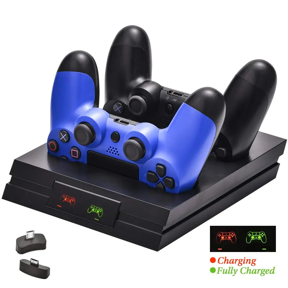 PS4 Slim Pro Controler Încărcător cu Indicator LED 2 Portul de Încărcare Energizant Rapid Docuri de Încărcare Stație de Andocare Sta 1