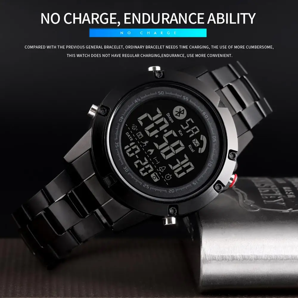 SKMEI Sport Nou Ceas Inteligent Bărbați Viață Impermeabil Nici o Taxă Rezistenta Capacitatea de Bluetooth Cale de Mișcare Reloj Inteligente Smartwatch 1