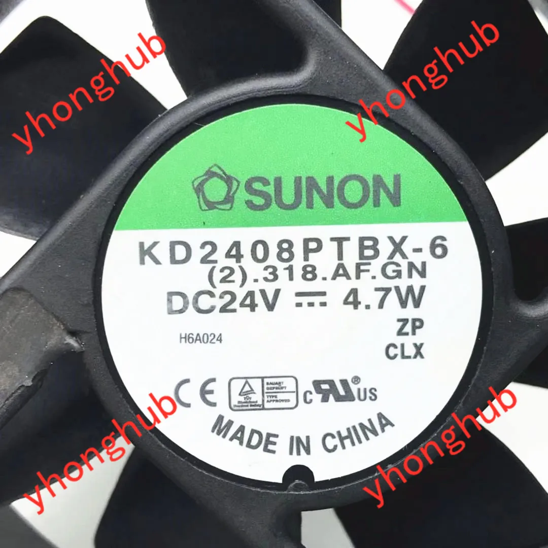SUNON KD2408PTBX-6 ALINEATUL (2).318.AF.GN DC 24V 4.7 W 3-Sârmă 80x80x25mm Server Ventilatorului de Răcire 1
