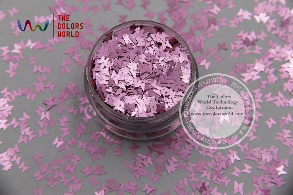 TCJ107 Perlat Roz Culori forma de Fluture 3.0 MM Dimensiune Sclipici pentru unghii gel unghii machiaj sau DIY decorare 1