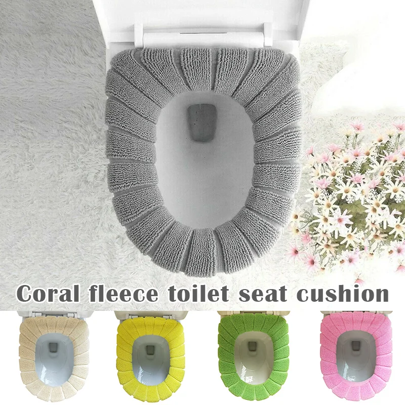 Universal Toaletă Acoperi Suplu Cald Îngroșarea Coral Fleece Perna Lavabila Hogard 1