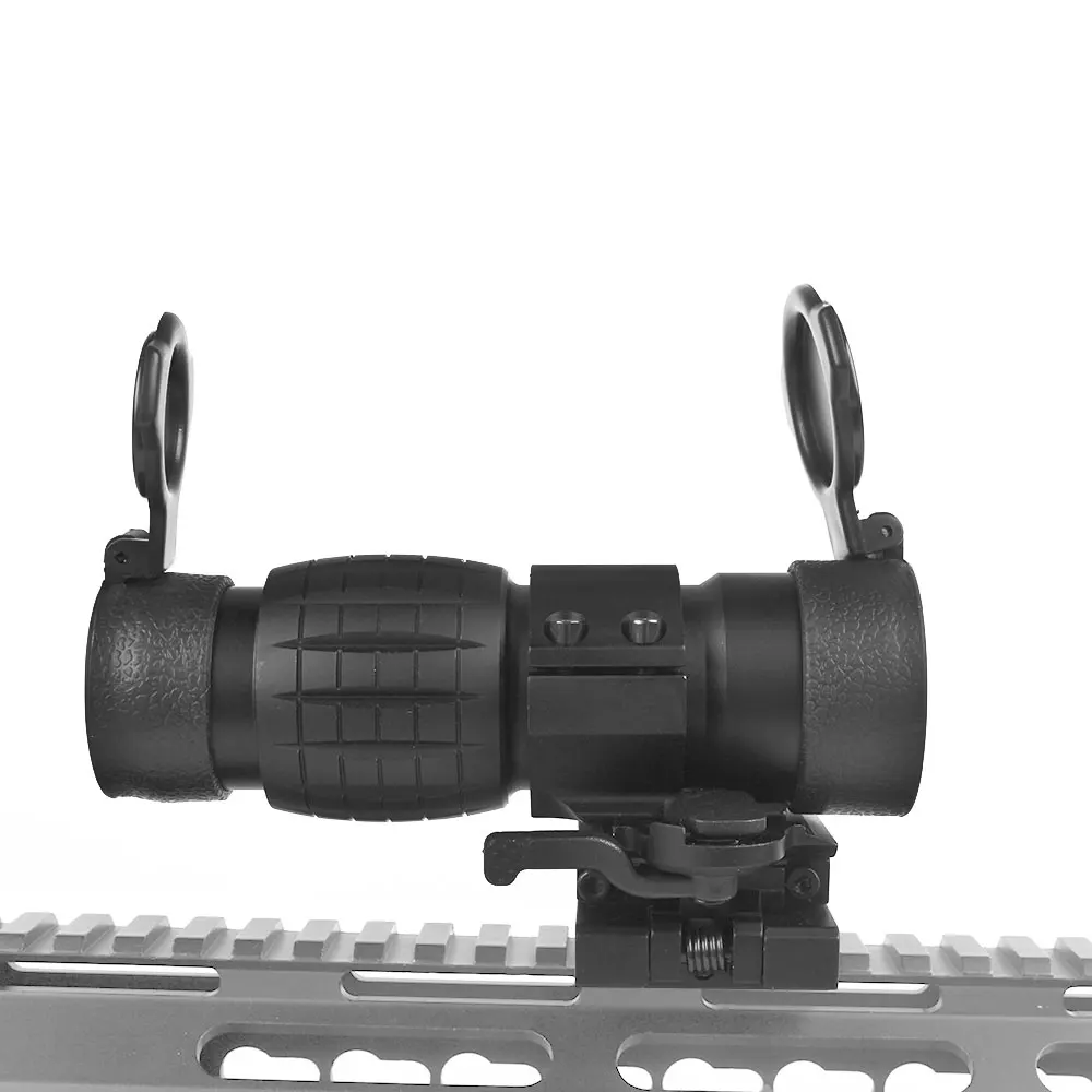 Vânătoare Lupa 3X Optic vedere Flip cover Militare Tactice de Eliberare Rapidă Red Dot Aplicare cu 20mm coadă de rândunică 1