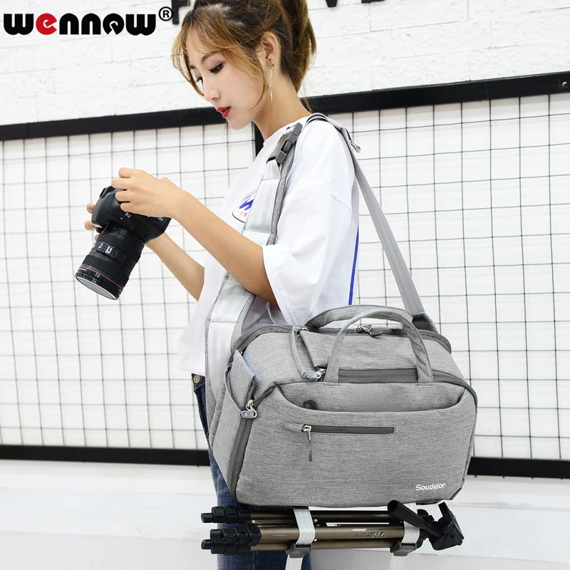 Wennew Mare aparat de Fotografiat Impermeabil Sac de Moda Profesionale din Poliester curea de Umăr Rucsac Caz Pentru Canon DSLR Nikon SLR 1