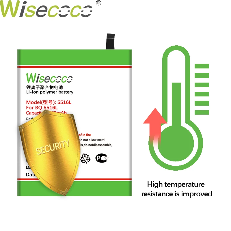 WISECOCO 3000mAh 5516L Baterie Pentru BQ 5516L Telefon Mobil În Stoc Baterie de Înaltă Calitate+Numărul de Urmărire 1