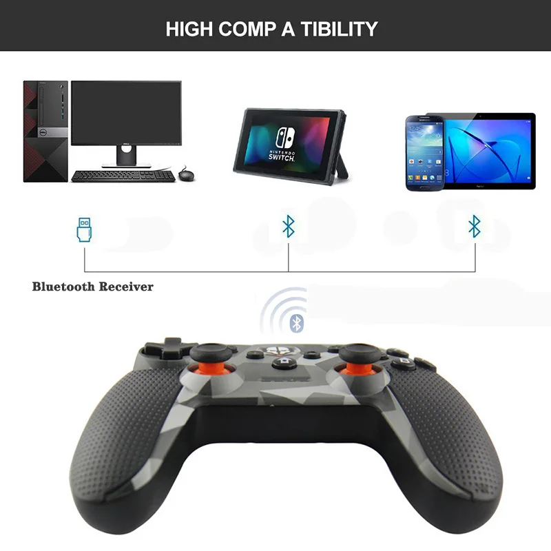 WUIYBN NS Comutator Pro Controller Wireless Bluetooth Gamepad Joystick Pentru Nintend Comutator lite/PC/Android/Steam 1