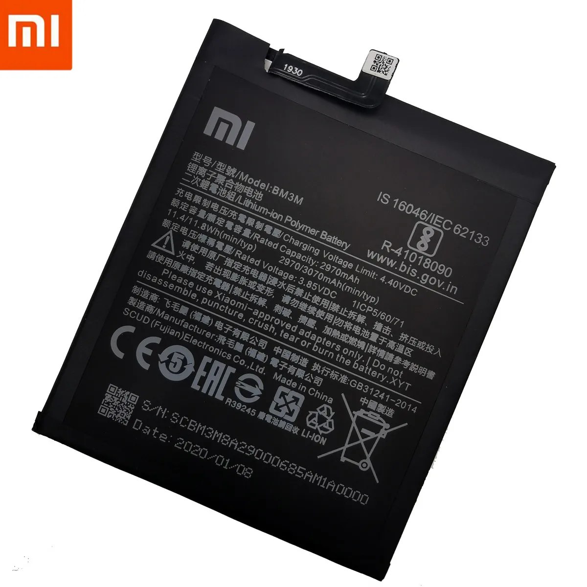 Xiao km Orginal BM3M baterie 3070mAh Pentru Xiaomi 9 Se Mi9 SE Mi 9SE BM3M de Înaltă Calitate Telefon Înlocuire Baterii +Instrumente 1