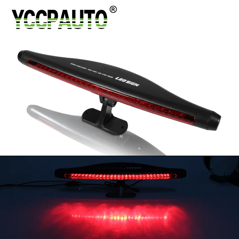 YCCPAUTO Universal 12V LED Roșu a Treia Lumină de Frână Bar 28SMD Masina cu LED-uri Suplimentare Lumina de Frână Bandă Auto Camion de Mare Muntele Lampa de Stop 1