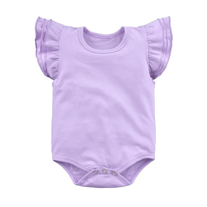 0-2Year Nou-născut Volane Bodysuit copil Copil Fata Cotton Romper culori Bomboane Tinutele Roupas de bebe 2