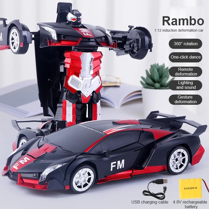 1:12 RC Masina de Transformare Roboți-Vehicul Sport Model Roboti Jucarii Cool Deformare Auto Copii, Jucarii si Cadouri Pentru Baieti 2
