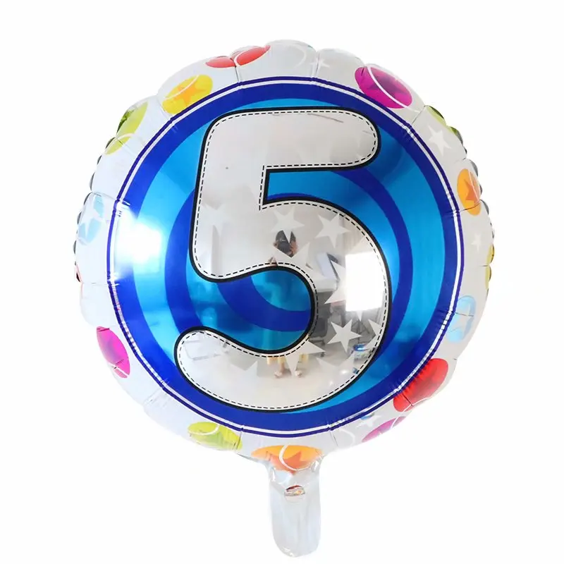 10buc 18inch albastru Argintiu Număr de Baloane Ziua de naștere Petrecere de Nunta, Decoratiuni Baloane Folie Copil jucărie Copil de Dus Cifre Globos 2