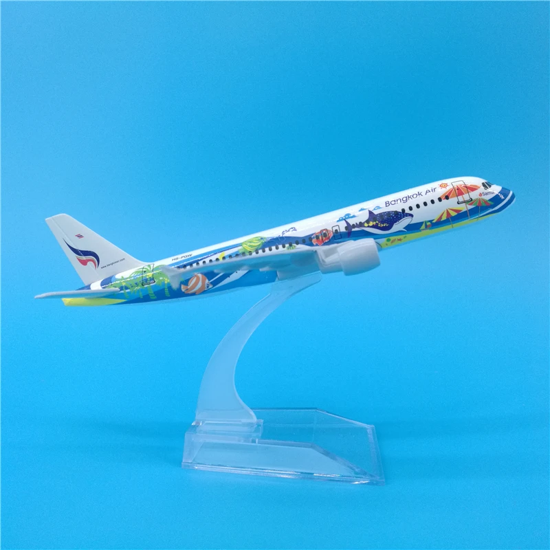 16cm Bangkok Pește Aer A320 Metal Avion Model de Decorare Cadou de Călătorie de Suveniruri Bankok Pește DIY Avion Zbura Modelul Adulti Jucarii 2