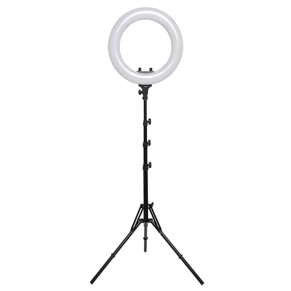 18 Inch Studio Foto iluminat cu LED-uri de Lumină Inel Bi-color 3200-5600k Fotografie Estompat Inel de Lampa Cu Trepied pentru Portret,Machiaj 2