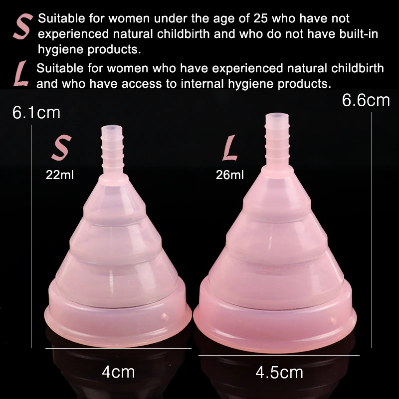 1buc S/L Silicon Medical Cupa Menstruala Pentru Femei Igienă Medicală 2 Culori Reutilizabile Doamna Vagin Perioada de Cupa Vagin Sănătate 2