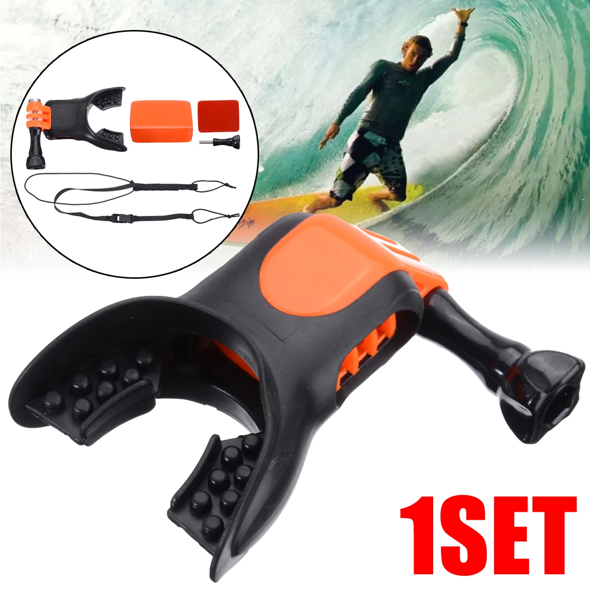 1SET Surfing Trage Surf Dummy Musca Gura de Montare Dinti Bretele Suport Pentru GoPro Hero 4/3+/3/2/1 Camera 2