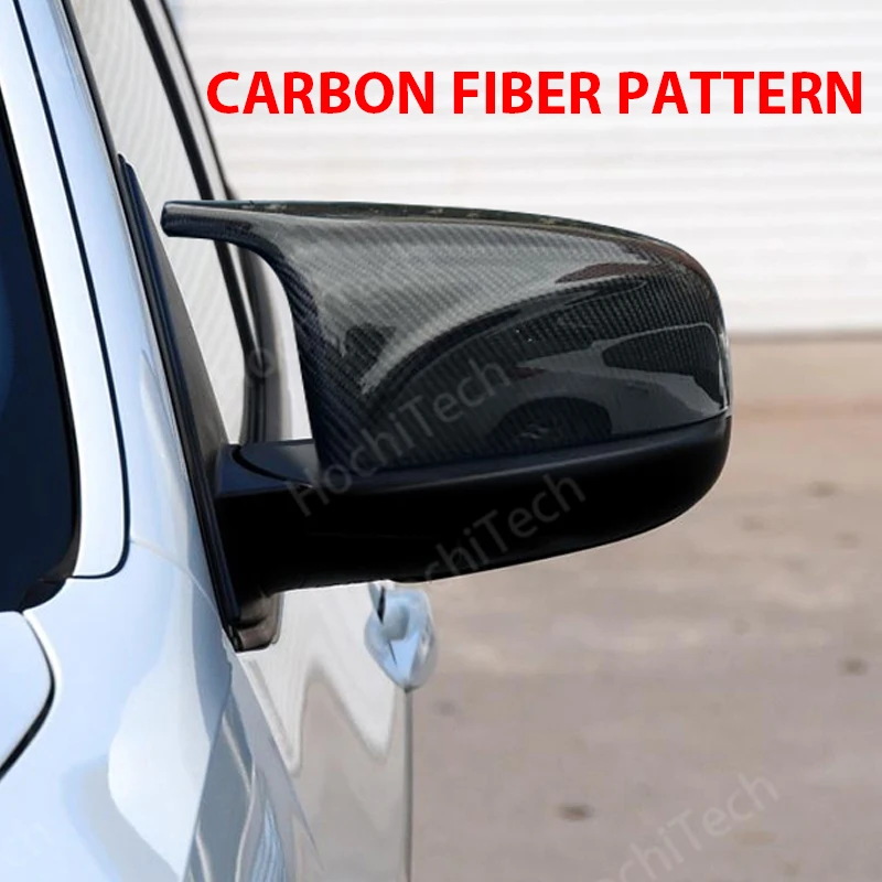 2 buc Laterale Aripa modificat Excelent Retrovizoare Fibra de Carbon Model negru Strălucitor Oglindă capac de Acoperire Pentru BMW X5 E70 X6 E71 2008-2013 2