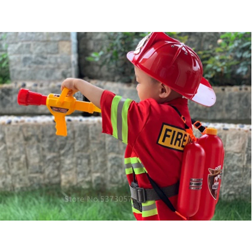 2020 Anul Nou Costum de Halloween pentru Copilul Pompier Uniformă Copii Sam Cosplay Pompier Joc de Rol Fantezie Haine Băiat Petrecere de Lux 2