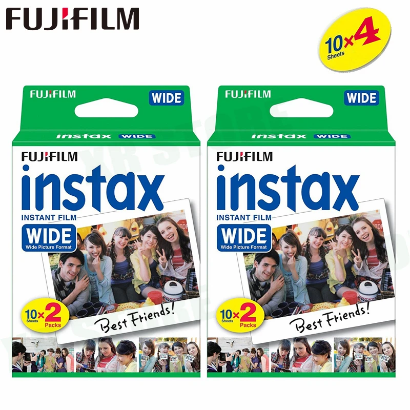 40 de Filme Fujifilm Instax Wide Instant Margine Albă Pentru Camera Fuji 100 200 210 300 500AF foto Lomography 2