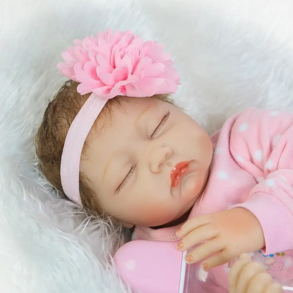55cm Silicon Renăscut Moale de Dormit Baby Doll Copii Playmate Cadou pentru Fete pentru Copii Jucarii Moale pentru Buchete Papusa Bebe Renaștere Jucărie 2