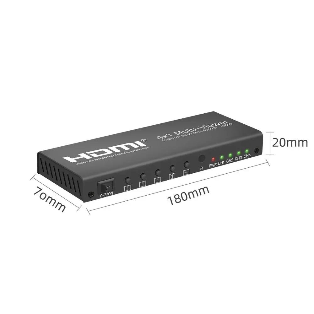 AOEYOO Convertor HDMI 4x1 Mulit-Vizualizare 1080P 4 Porturi Cu PIP fără Sudură Swith HDMI Quad Mulit-Viewer SPDIF Port Pentru PS4 TV 2
