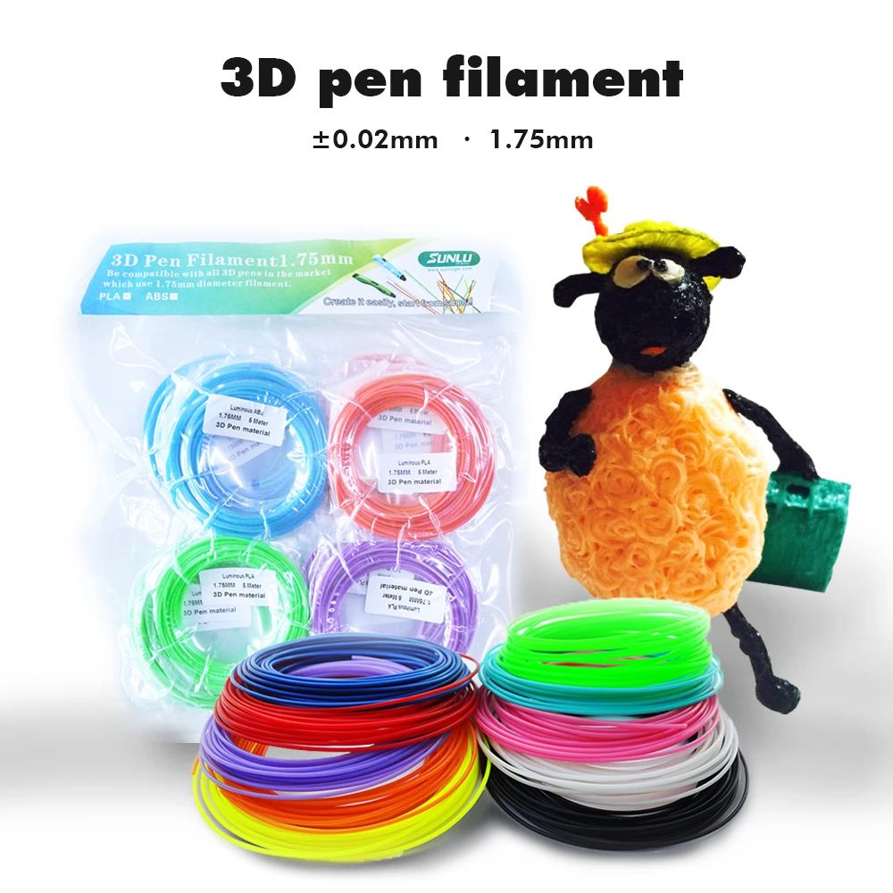 AW Pen 3D cu Filament PCL 1,75 mm Culori pline de culoare 50m complet cu Temperatură Scăzută Experiență Pentru a-Ți Proteja Mâna și Corp филамент 2