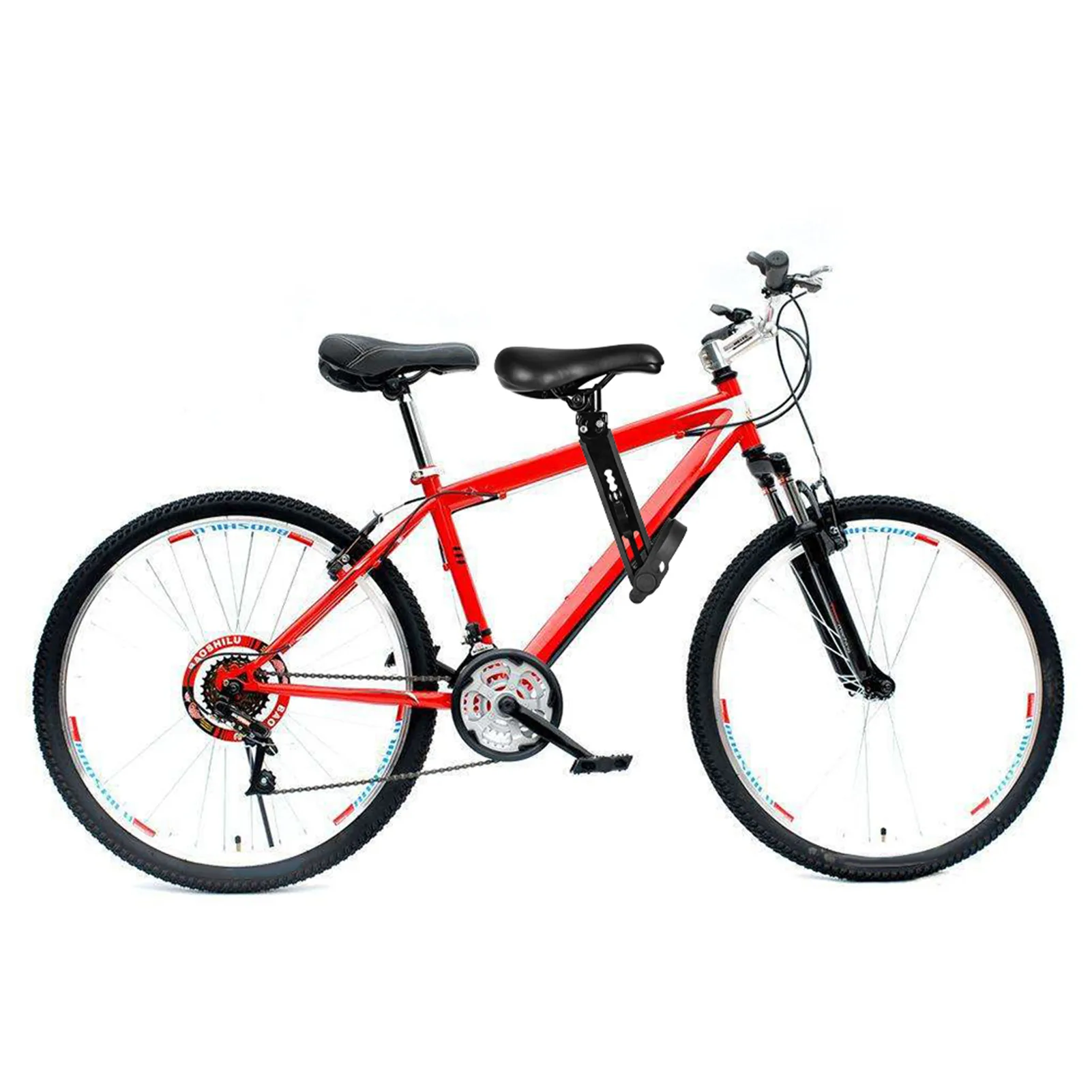 Bicicleta Copii Scaun de Bicicleta de Munte Copilului Fata Seat Portable Biciclete Montat Frontal de Siguranță Scaun cu spătar și Pedale pentru copii 2