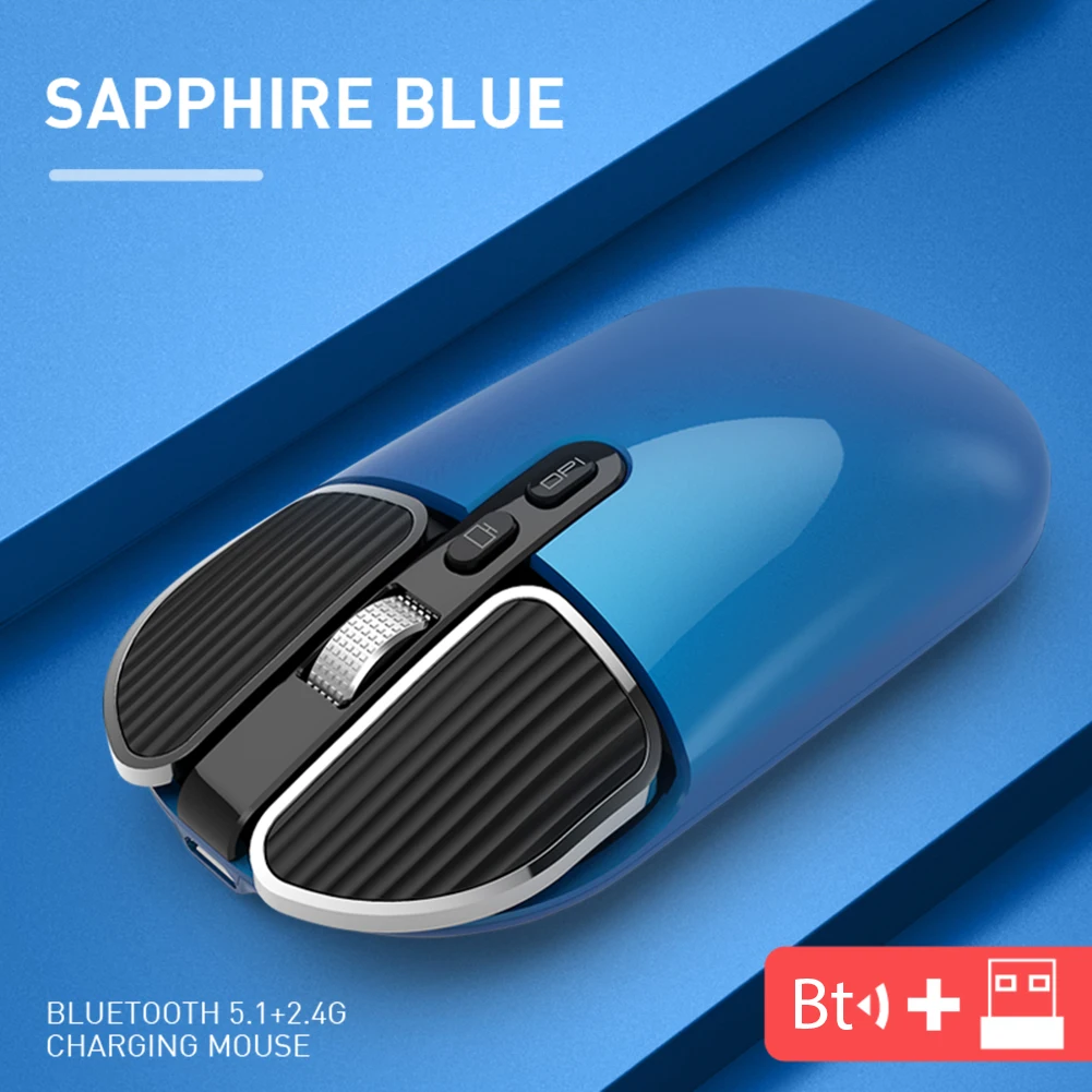 Biroul Notebook Soareci Mouse-Pro Gamer Slim 2.4 GHz Bluetooth Mouse-ul Reîncărcabilă 1600 DPI Reglabil Șoareci fără Fir 2