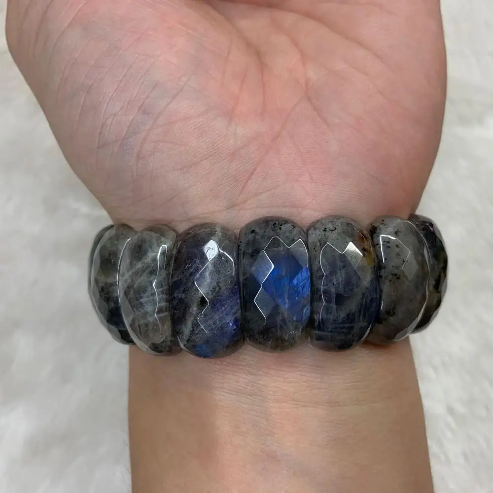 Blue rainbow Labradorit brățară de piatră naturală piatră prețioasă brățară bijuterii fine pentru femeie și pentru bărbat și pentru cadou en-gros 2