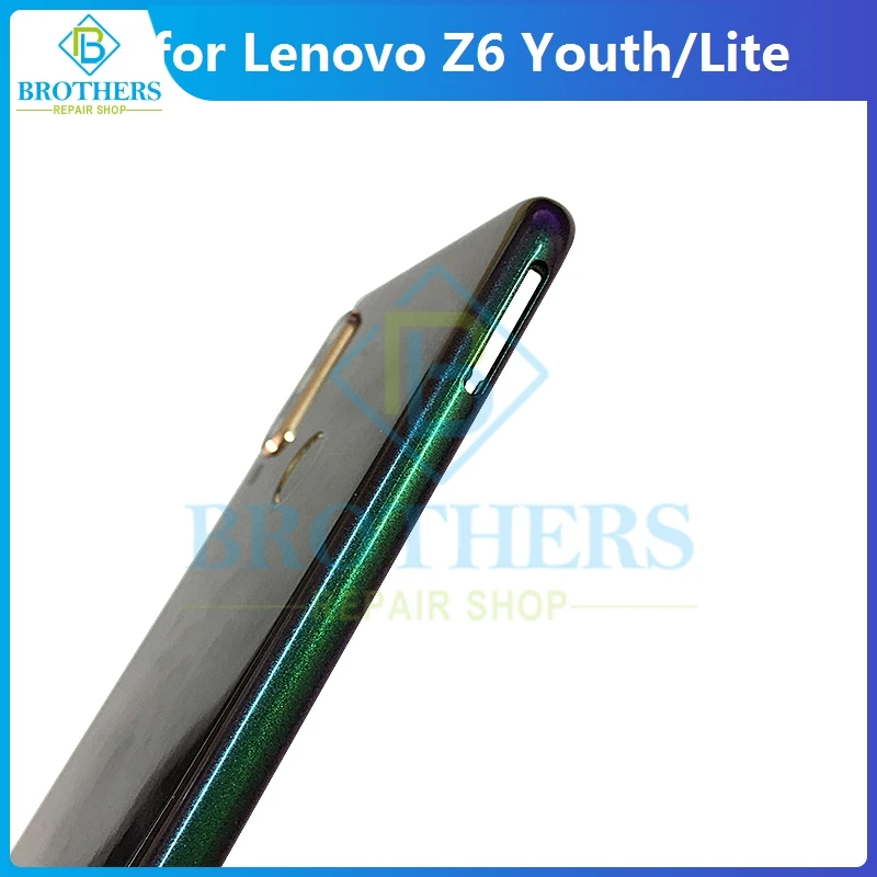 Capacul din spate pentru Lenovo Z6 Tineret Z6 Lite Carcasă Baterie Usa Z6Lite Spate cu Camera Pahar de Putere Butoane de Volum de Amprente 2