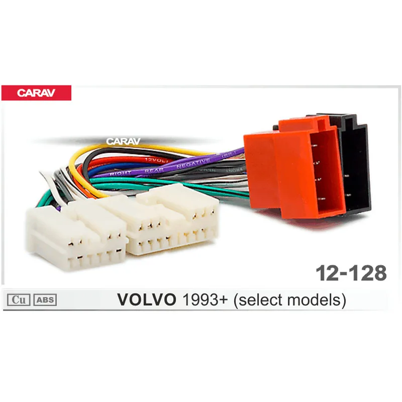 CARAV 12-128 ISO Radio Adaptor pentru VOLVO 1993+ (la anumite modele) fișa Fasciculului de Cabluri a Duce război de Țesut Cablu Adaptor Stereo 2