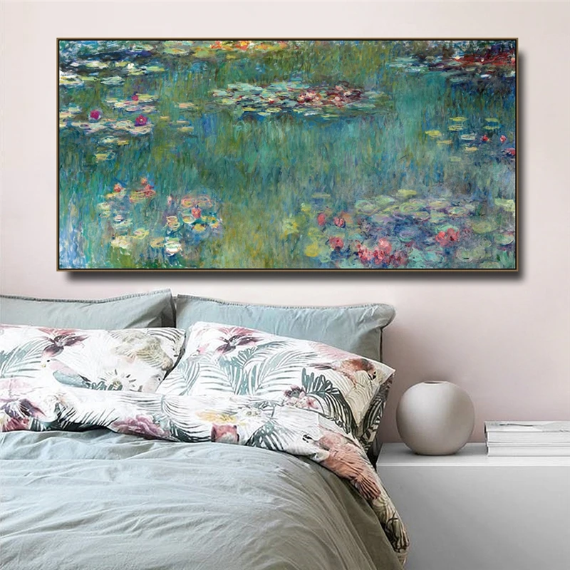 Claude Monet Apă Lotus Panza Tablouri de Arta Reproducerea Impresionist Postere și de Imprimare Imagini de Perete pentru Living Home Decor 2
