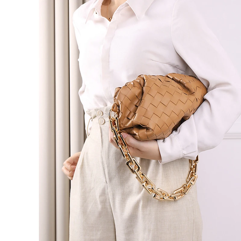 Design de moda țesute nor crossbody genti lanț de umăr geanta noua doamnelor umăr genți și portofele Ghearele saci de Messenger 2