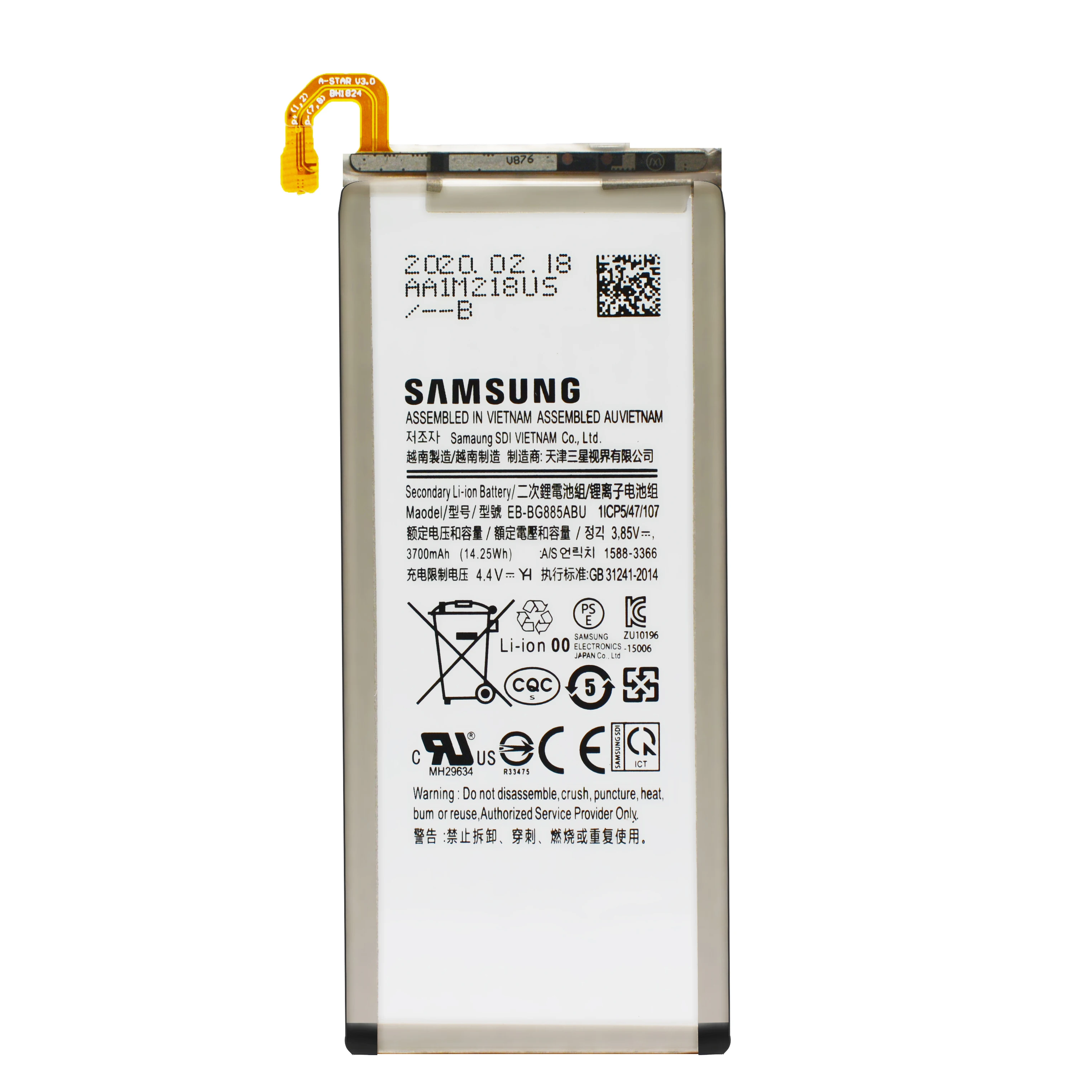 EB-BG885ABU pentru Samsung Galaxy A8 Stele A9Star SM-G885F G8850 G885Y 3700mAh Orginal Samsung Înlocuirea Bateriei Telefonului 2