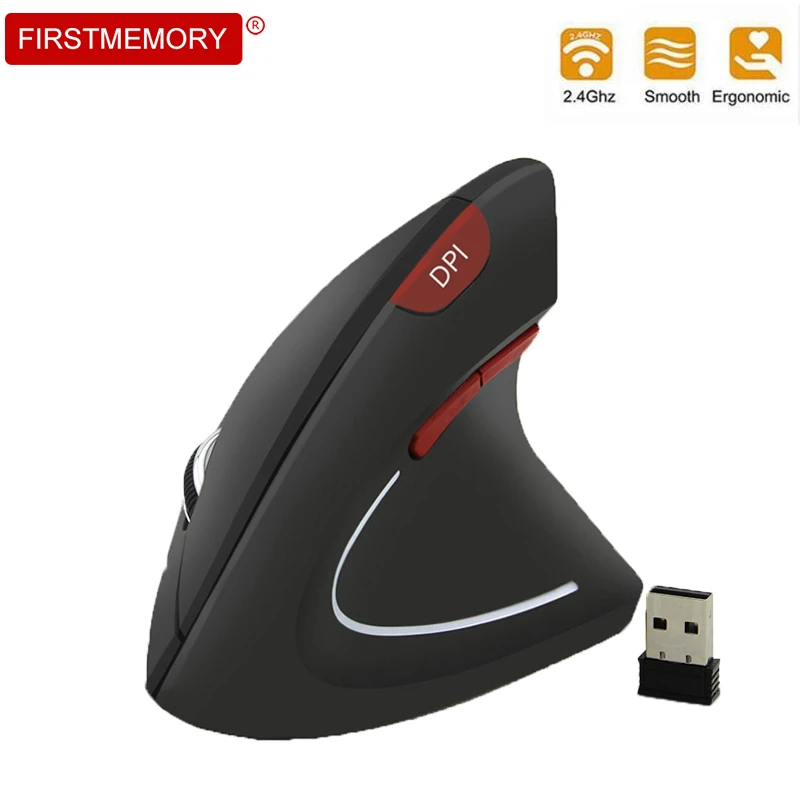 Ergonomic Mouse de Gaming 2.4 Ghz 1600 DPI Wireless mouse-urile Optice Mâna Dreaptă Verticală Mause cu Încheietura Restul Mouse Pad Pentru Laptop PC 2